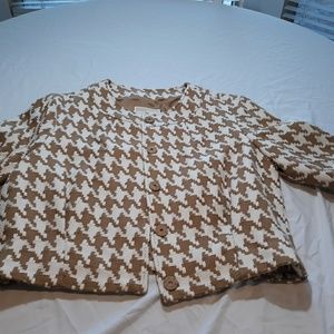 Michael Kors Hounds Tooth Cropped Jacket